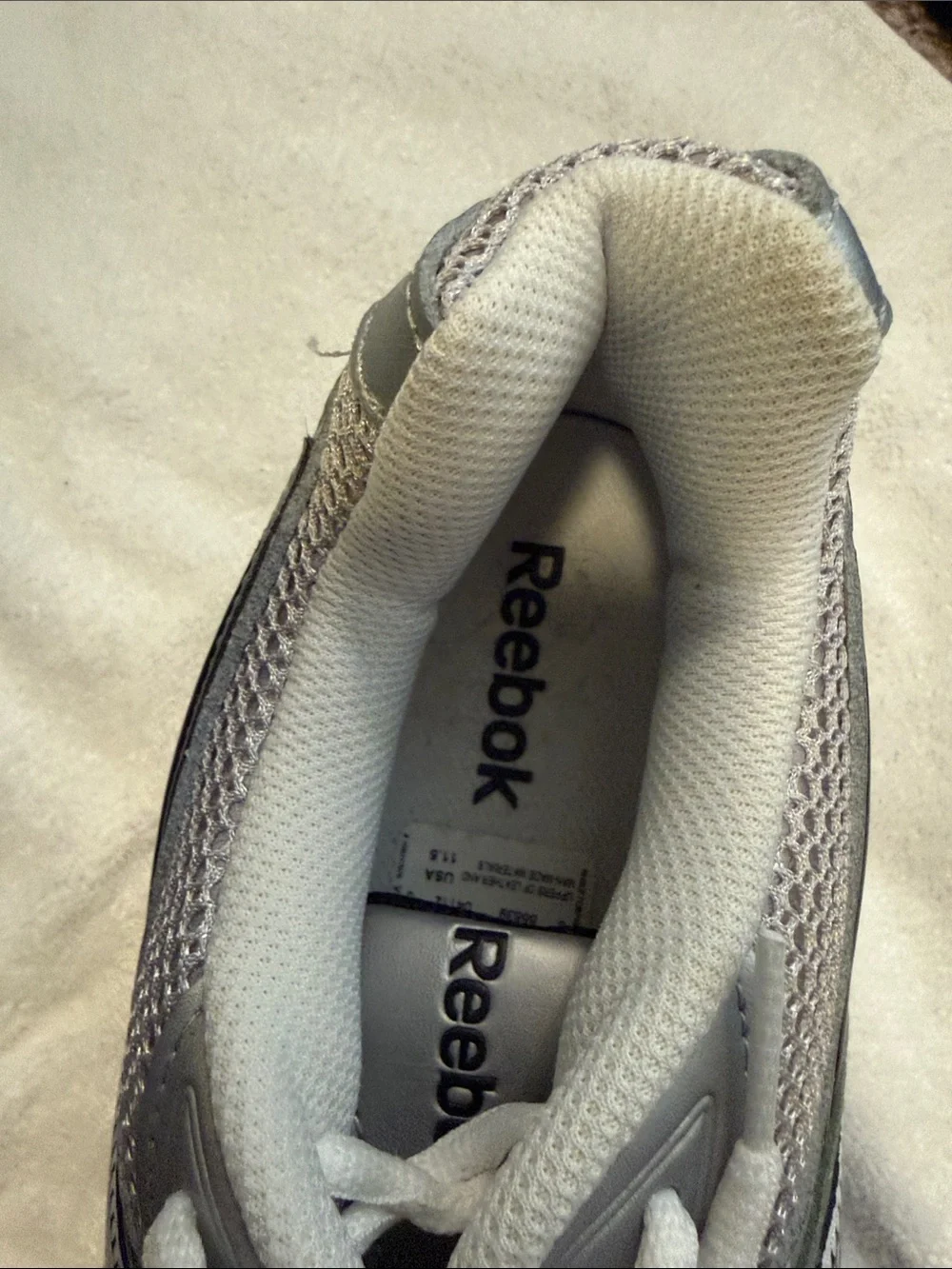Reebok Silver and Black Men's Athletic Running Sneakers - Picture 5 of 6